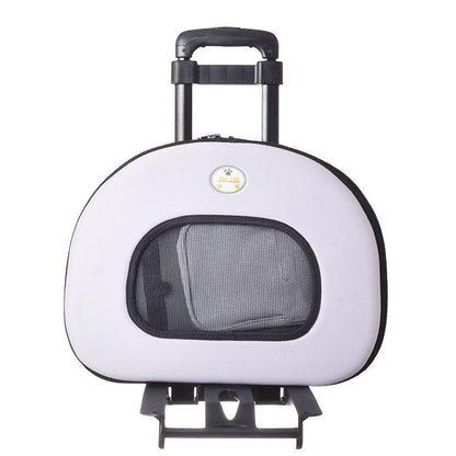Pet Life ® 'Final Destination' Airline Approved 2-in-1 Tough-Shell Wheeled Collapsible Travel Fashion Pet Dog Carrier Crate